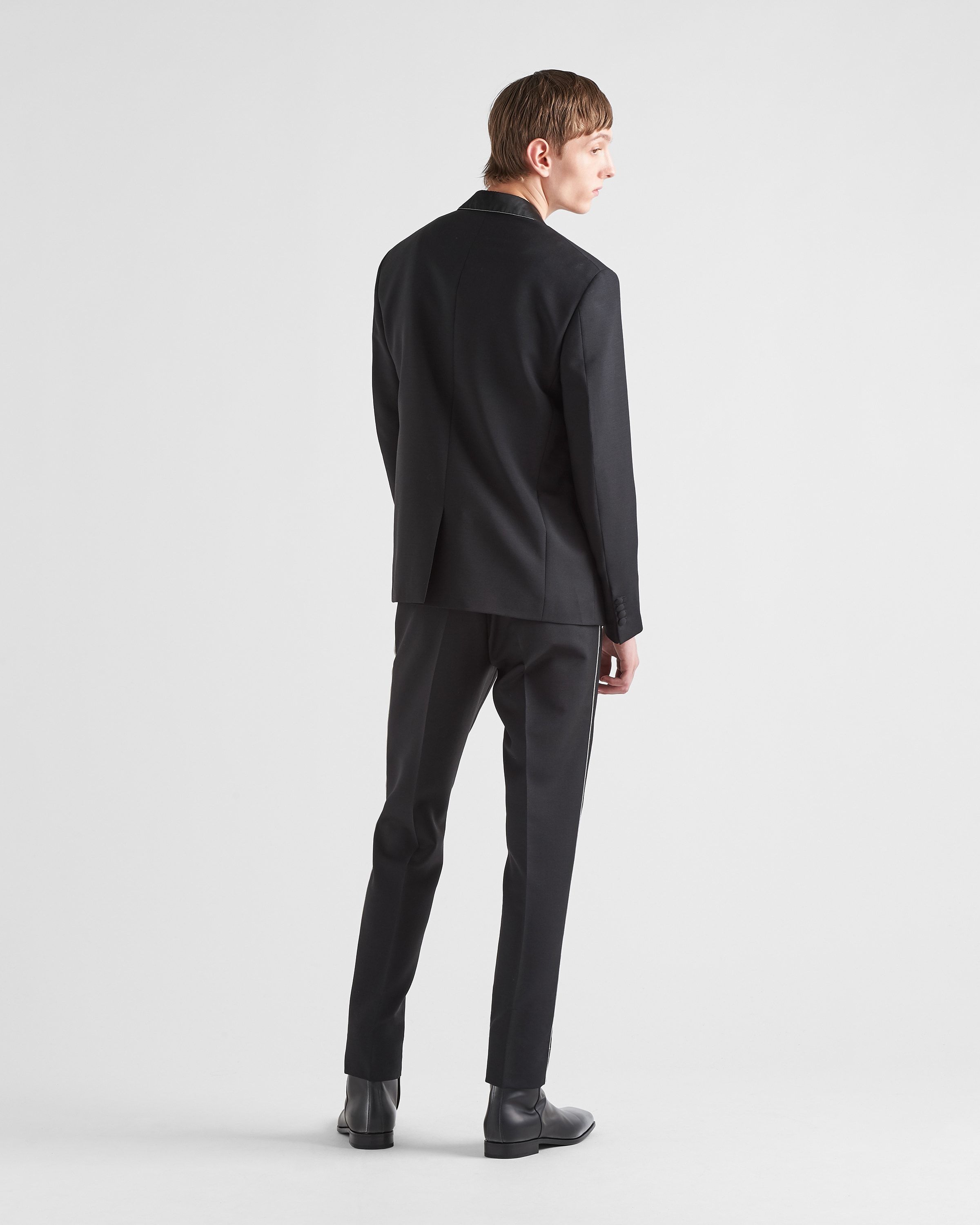 PRADA PRADA CONTRASTED TRIM SINGLE BREASTED JACKET