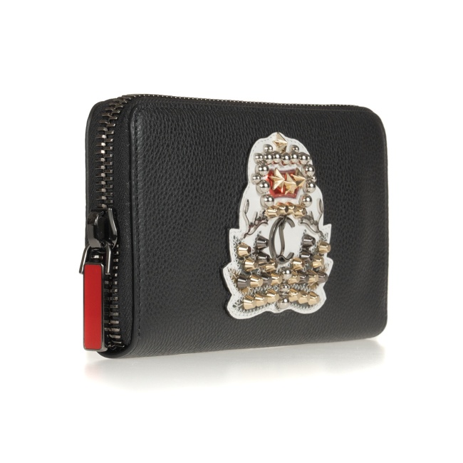 Christian Louboutin Zipper Wallet In Black