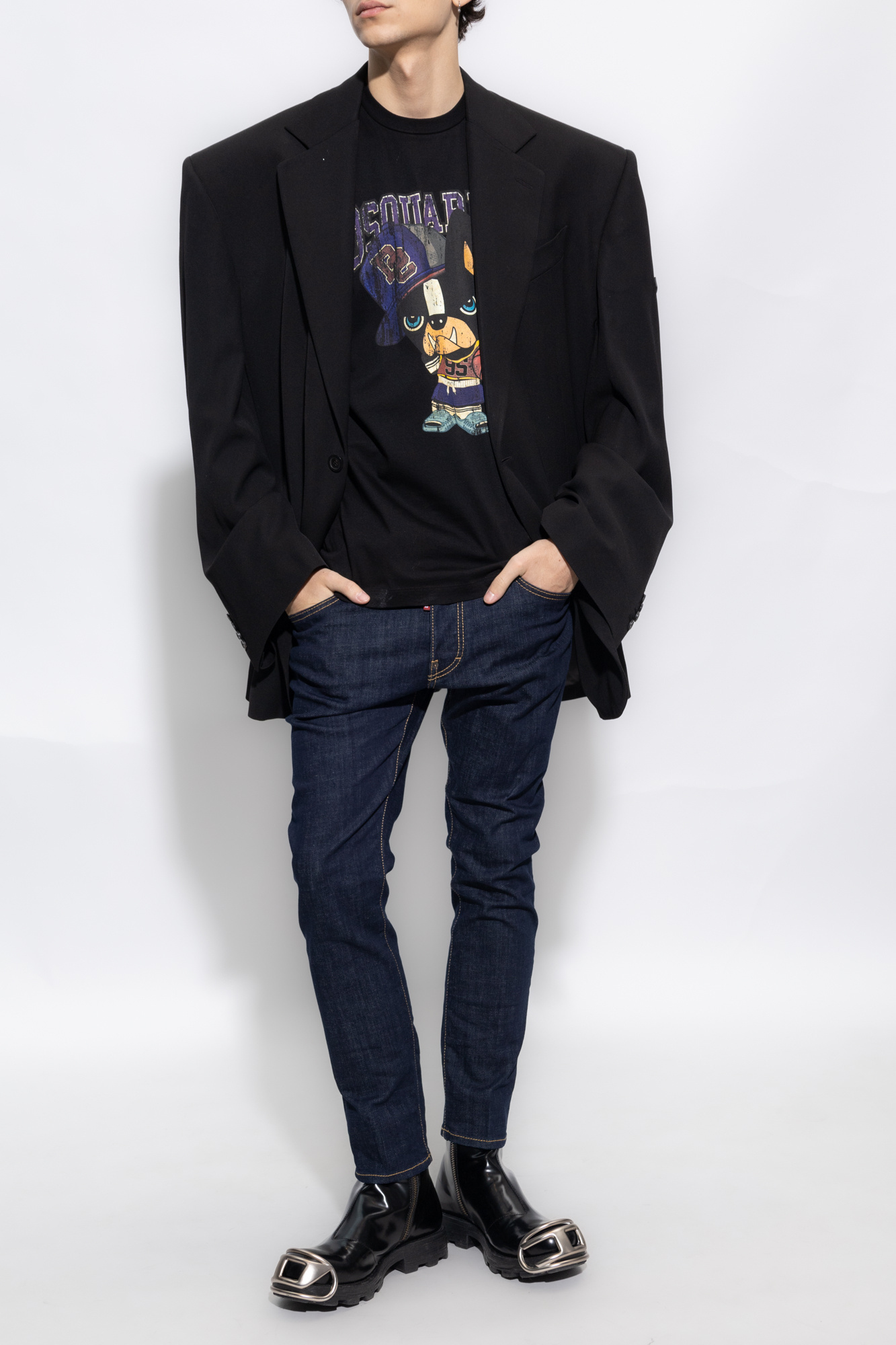 Dsquared2 Dsquared Men Cotton Jeans In Black