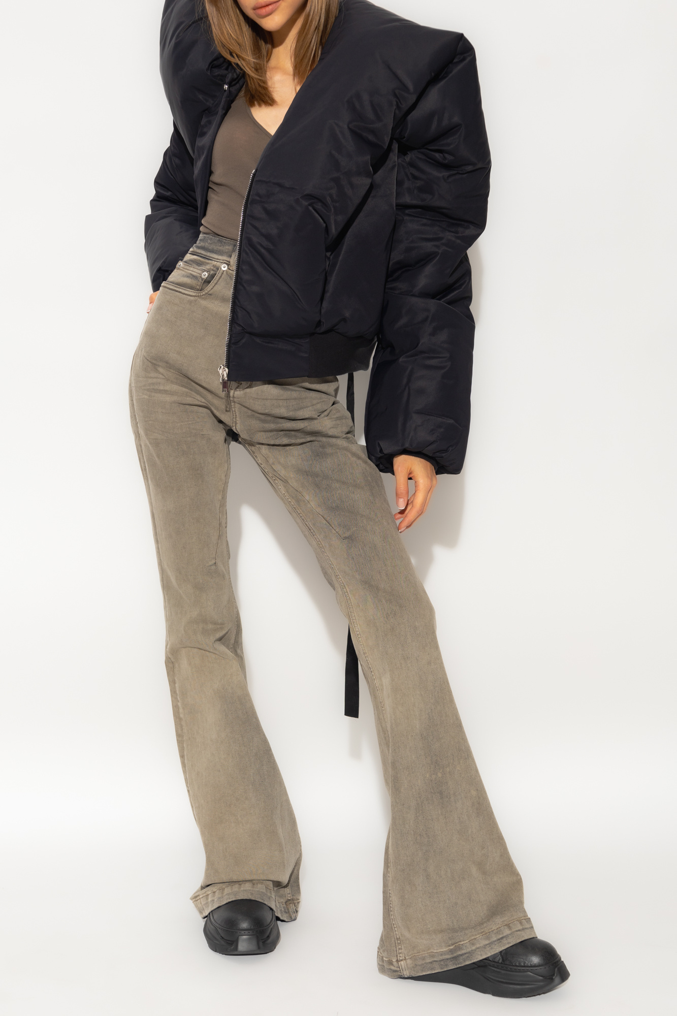 RICK OWENS DRKSHDW LAYERED COTTON TANK TOP