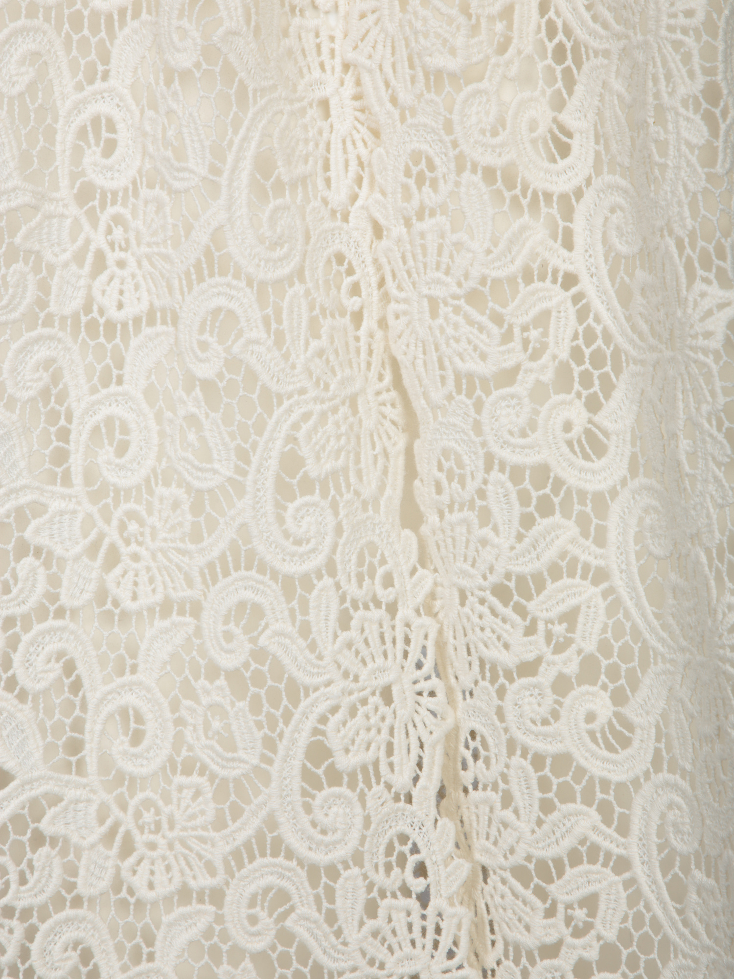 Ermanno Scervino Long Macrama Lace Cardigan With A V-neckline