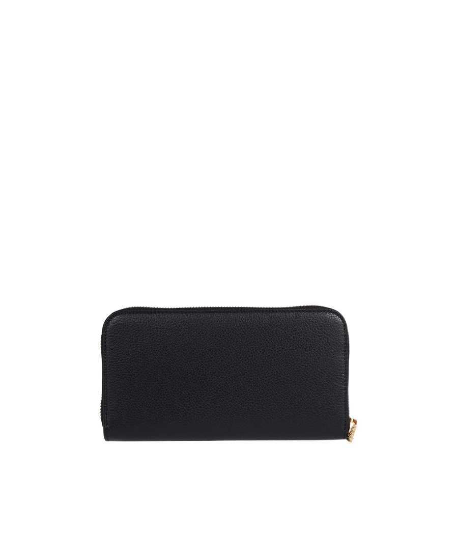Tom Ford Grained-leather Logo-print Wallet In Black