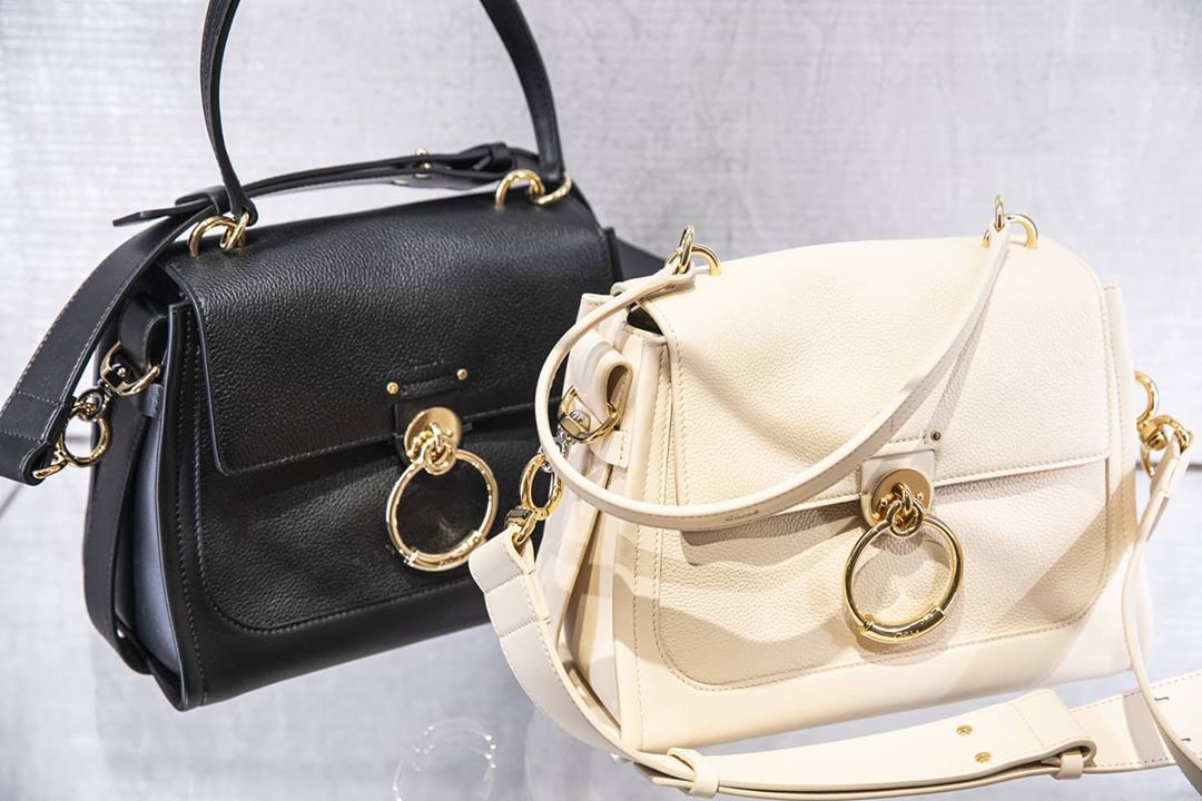 Shop Chloé Small Tess Day Bag In Black