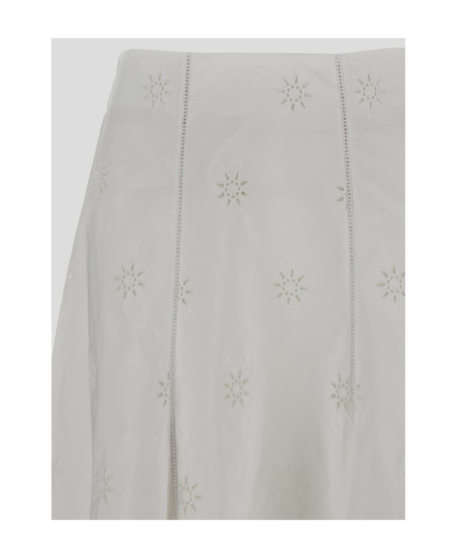 Chloé Horn-shaped Medium-length Skirt In Gray