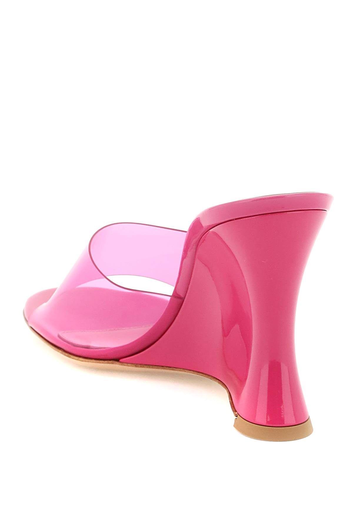 Gianvito Rossi Slope Heel Sandals In Red