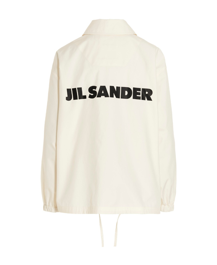 Jil Sander Logo-print Shirt Jacket In White