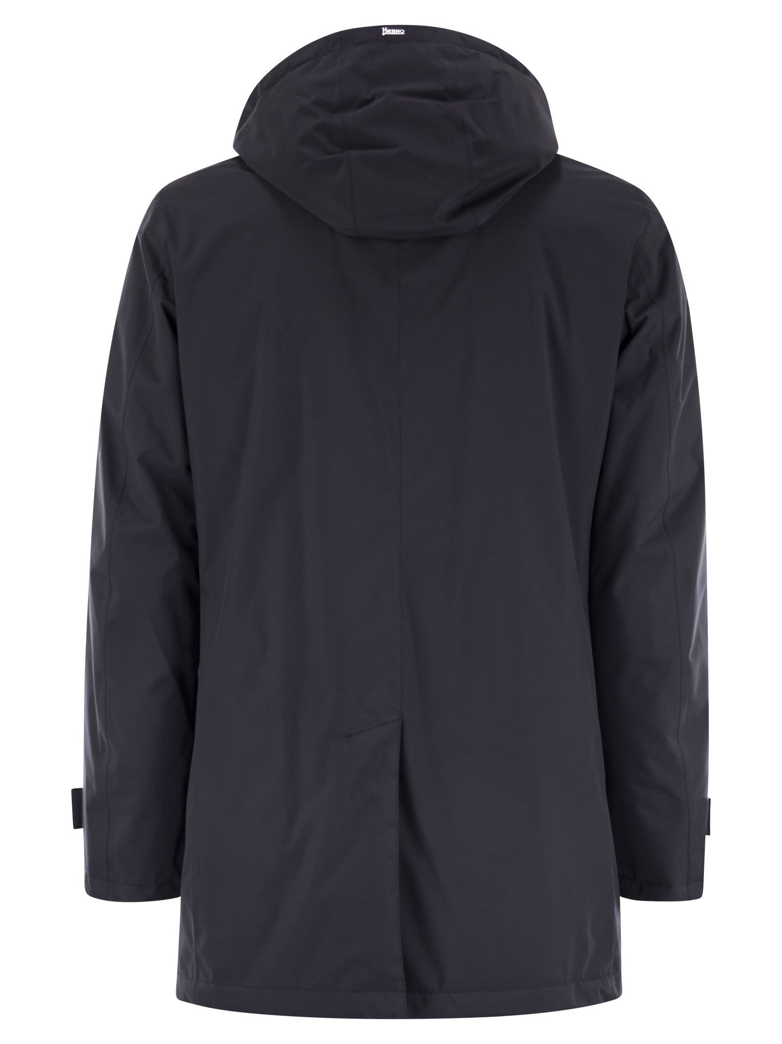 Herno Men Waterproof 2-layer Laminar Fabric In Black