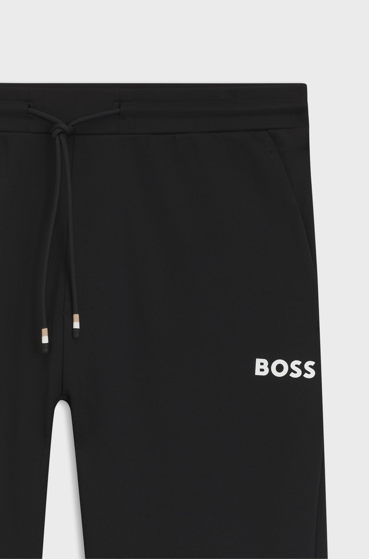 Hugo Boss Logo-detail Zip-cuffed Track Pants In Black