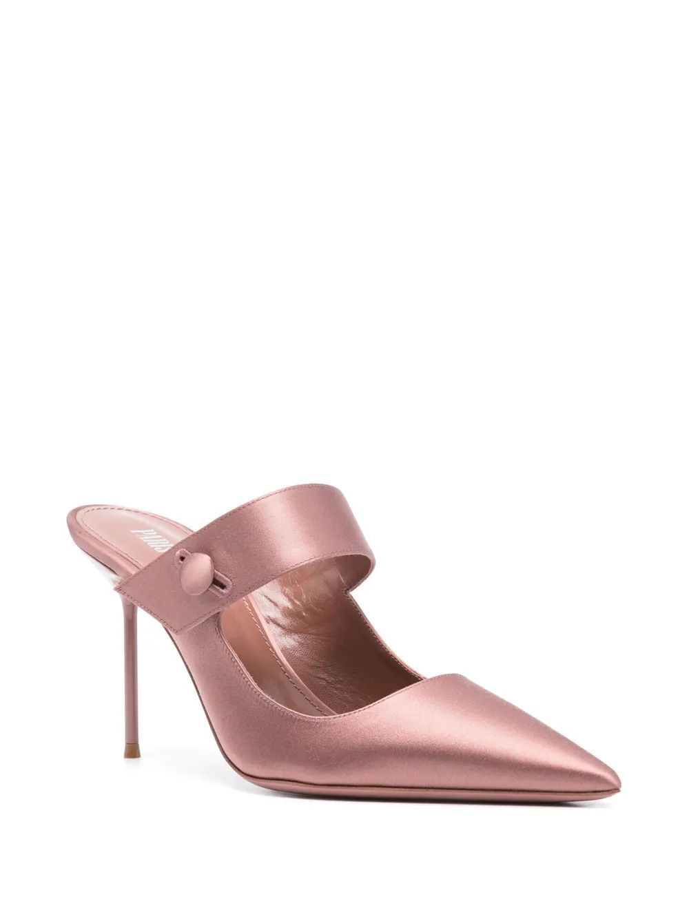 Paris Texas Pointed Toe Satin Mules