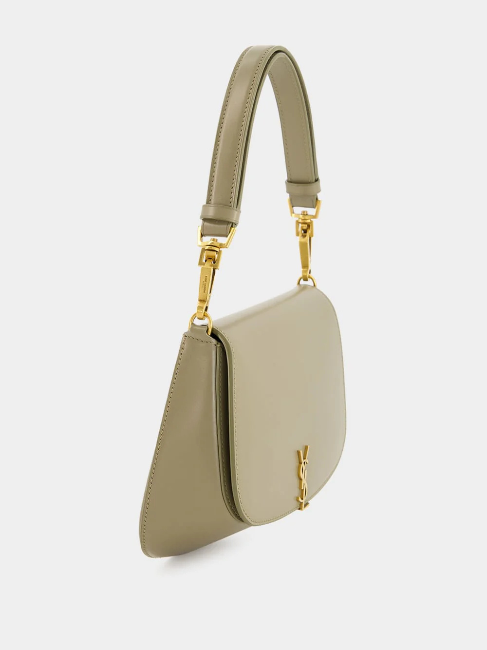 Saint Laurent Ysl Top-handle Bag In Smooth Leather In Brown