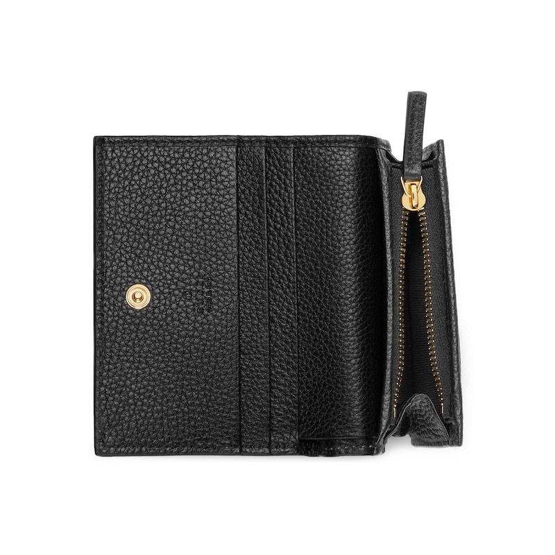 Gucci Gg Marmont Bi-color Card Case Wallet In Multi