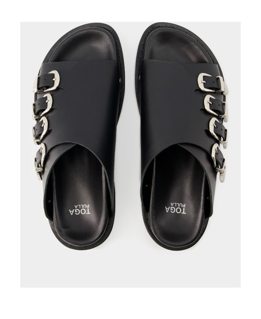 Toga Buckle-embellished Slides In Black
