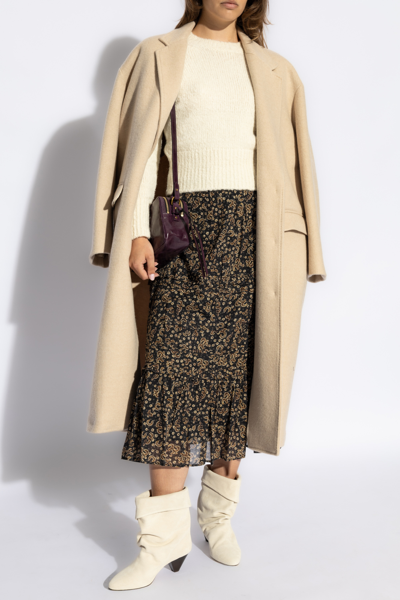ISABEL MARANT ÉTOILE ISABEL MARANT ÉTOILE DIYA GRAPHIC PRINTED MIDI SKIRT