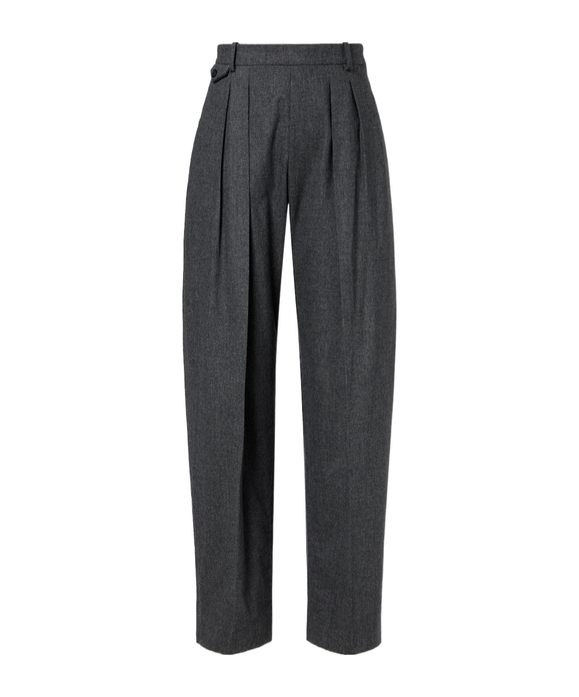 Khaite Dugan High-rise Wool Tapered Pants In Gray