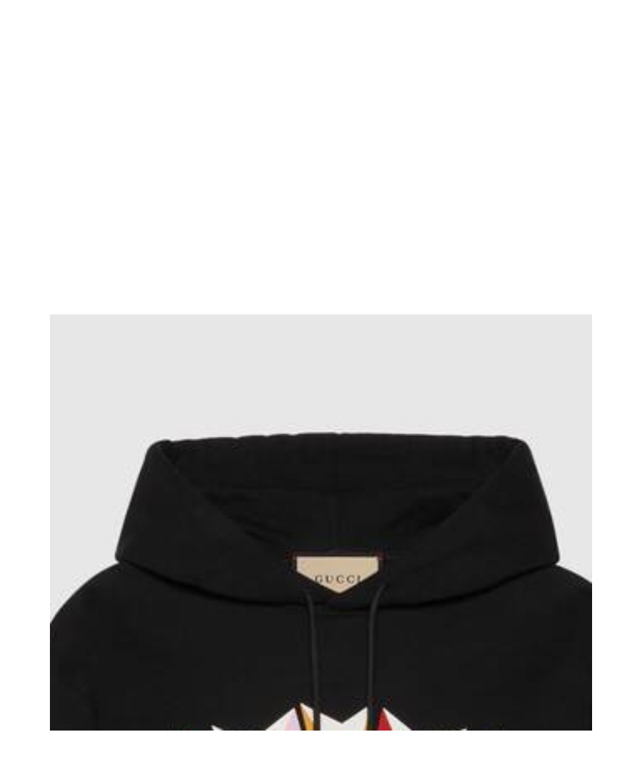 Gucci Interlocking G Graphic-print Hoodie In Black