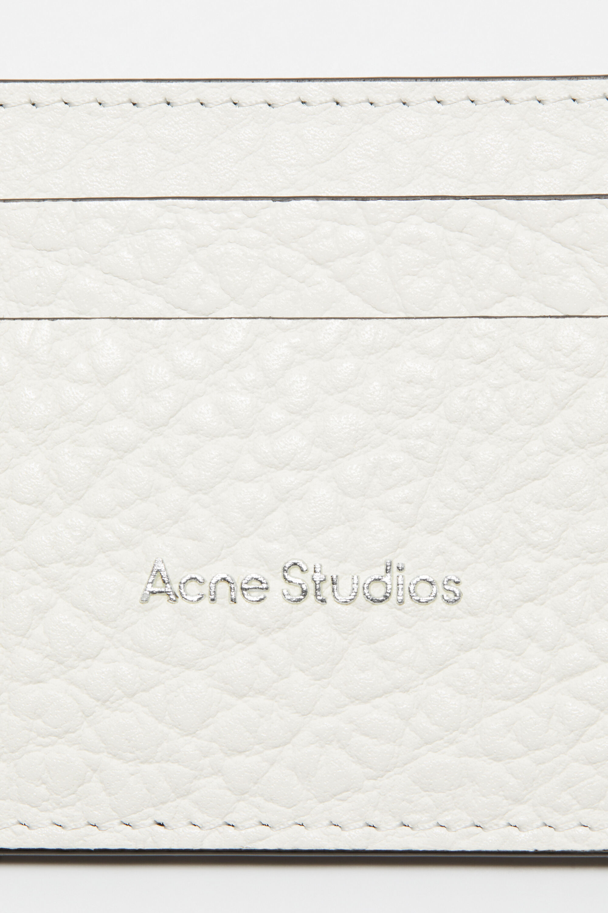 ACNE STUDIOS LOGO EMBOSSED LEATHER CARDHOLDER