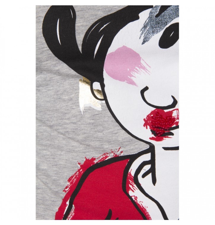 Shop Iceberg Printed T-shirt With Round Neck In Gray