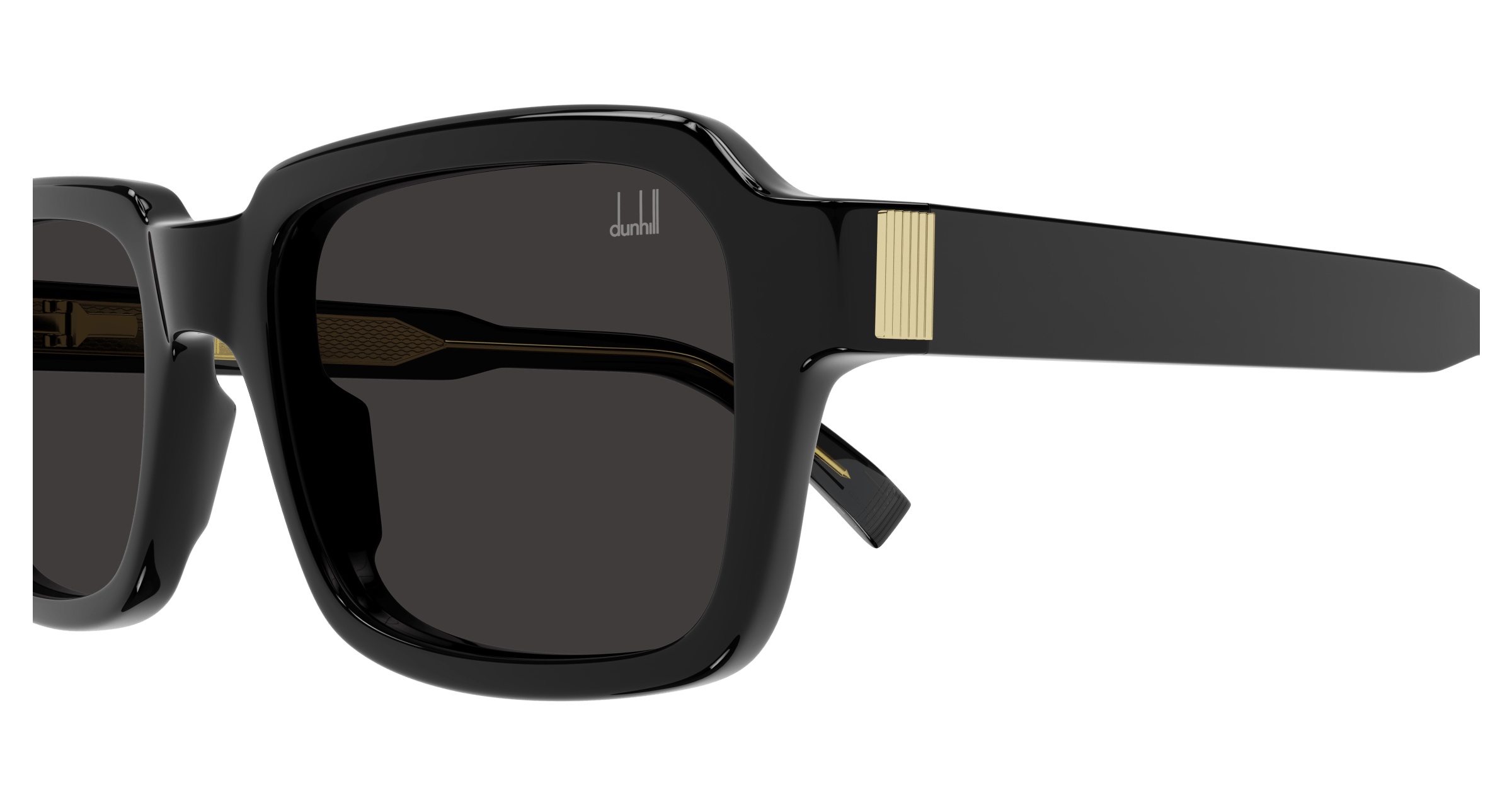 Shop Dunhill Rectangle-frame Sunglasses In Black