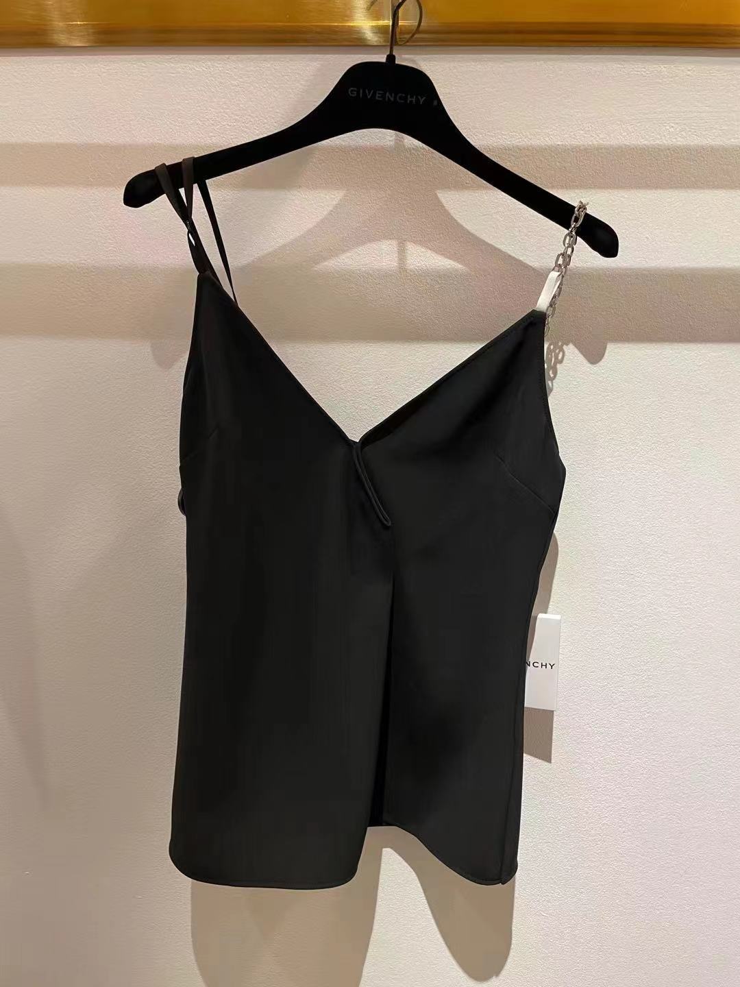 Givenchy Chain-embellished Twill Camisole In Black