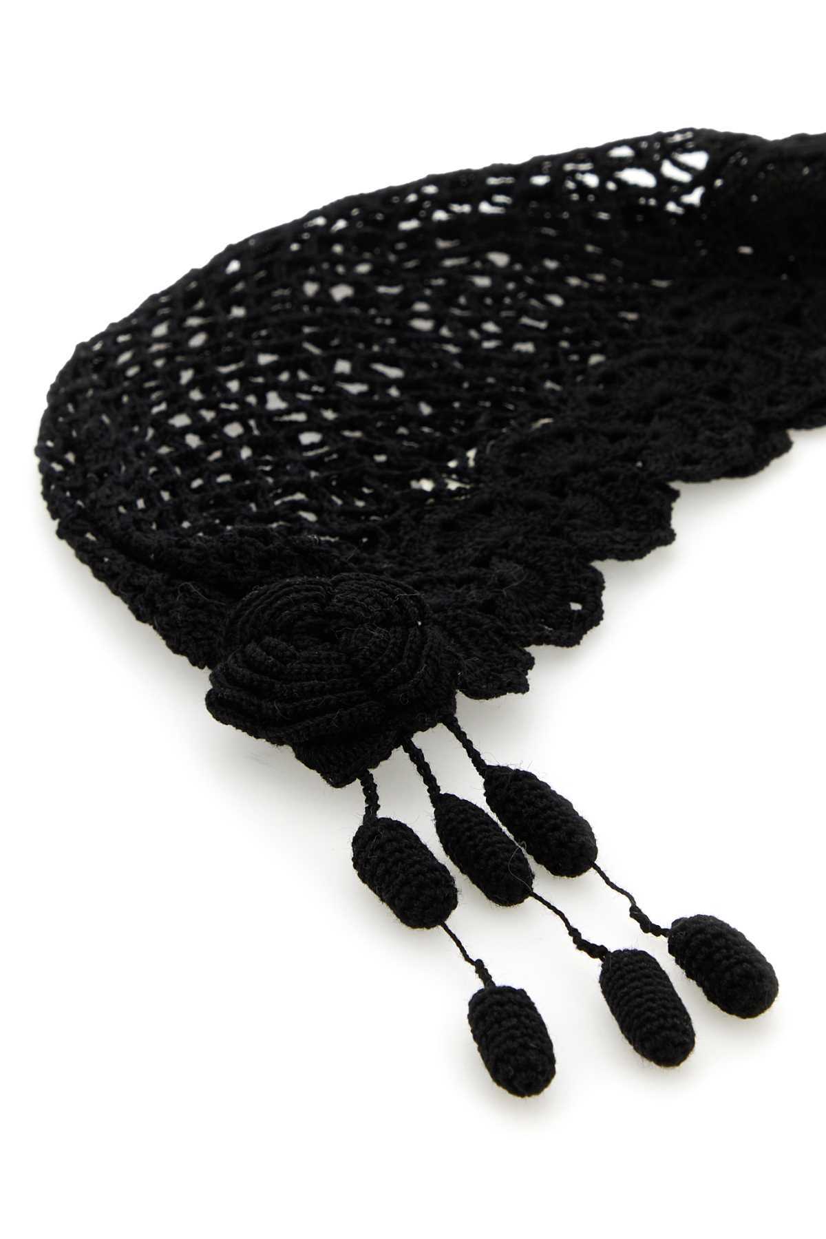 Bode Black Crochet Hat In Black