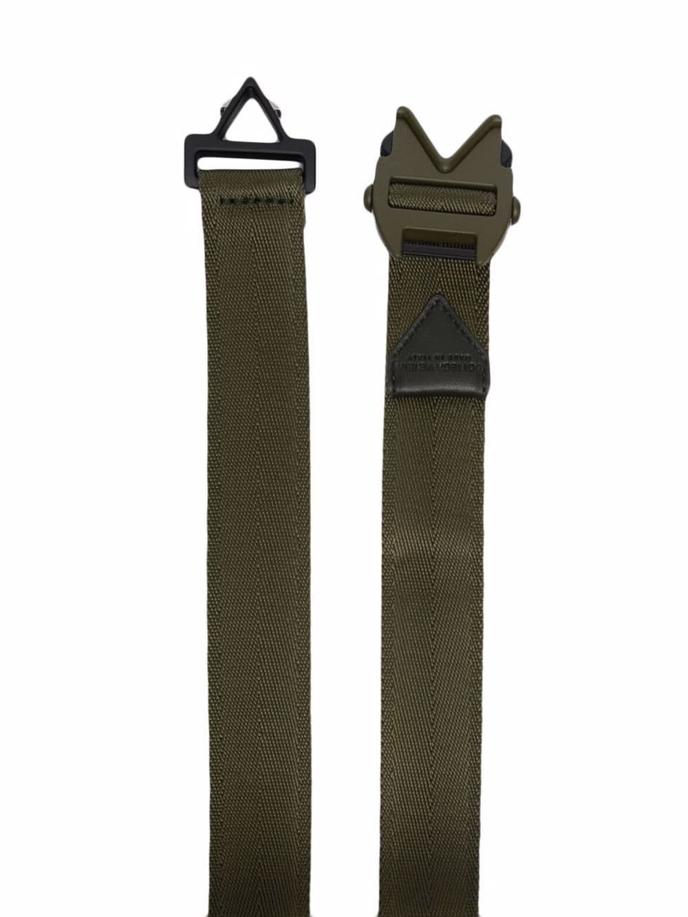 Bottega Veneta Buckle-fastening Thin Belt In Green