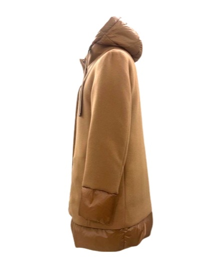 Herno Hooded Down Jacket In Brown