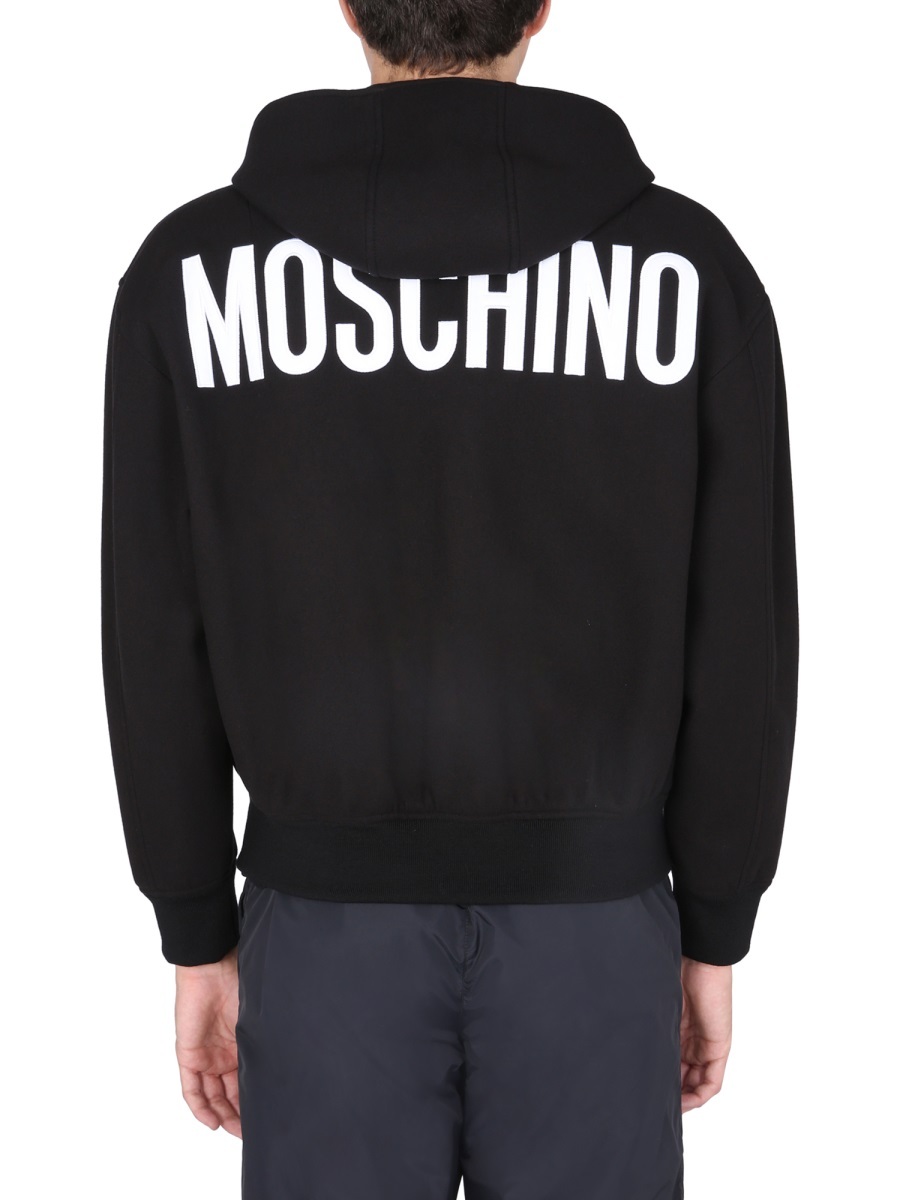 Moschino Men's Jacket With Logo In Black