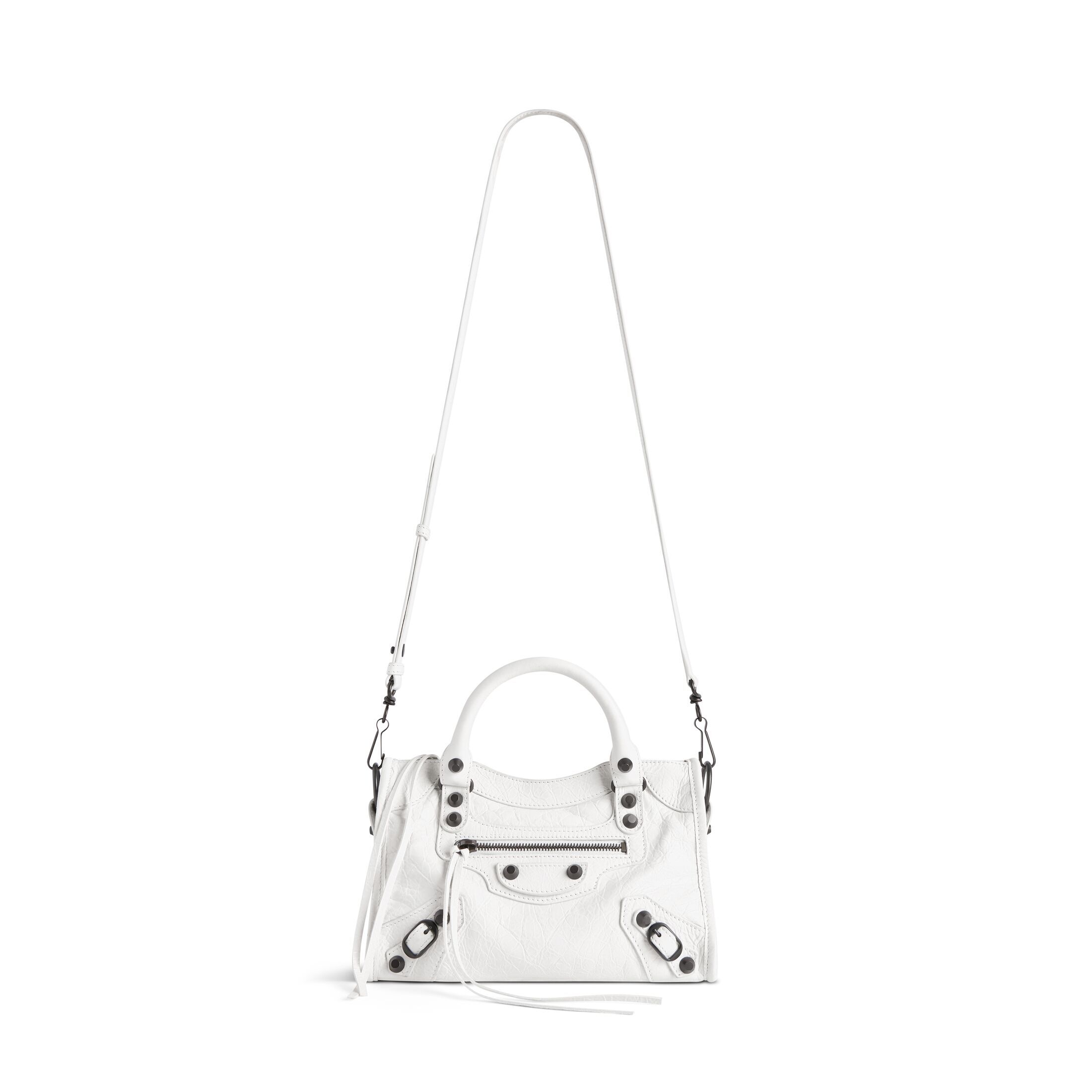Balenciaga Mini Le City Tote Bag In White