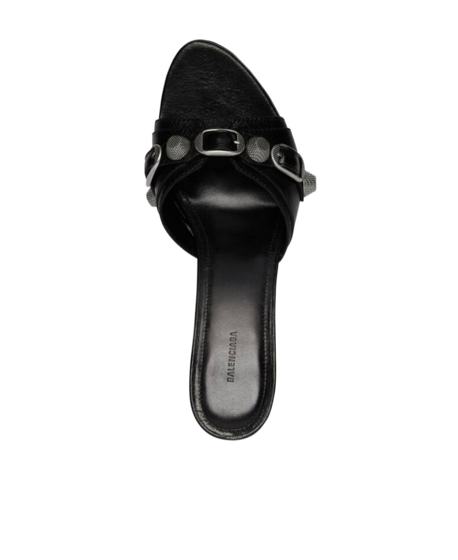 Balenciaga Sandali Cagole Donna Pelle Nero In Black