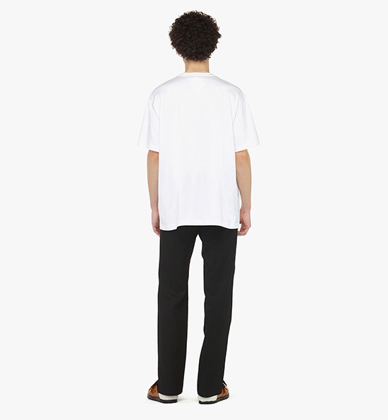 Mcm Interwoven Lettered Pocket T-shirt In White