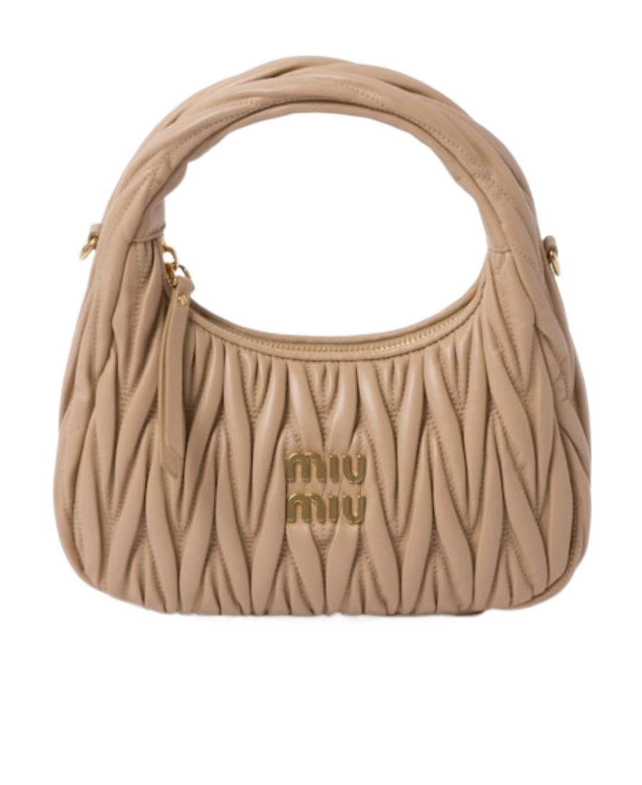 Miu Miu Wander Matelassé Mini Bag In Neutral
