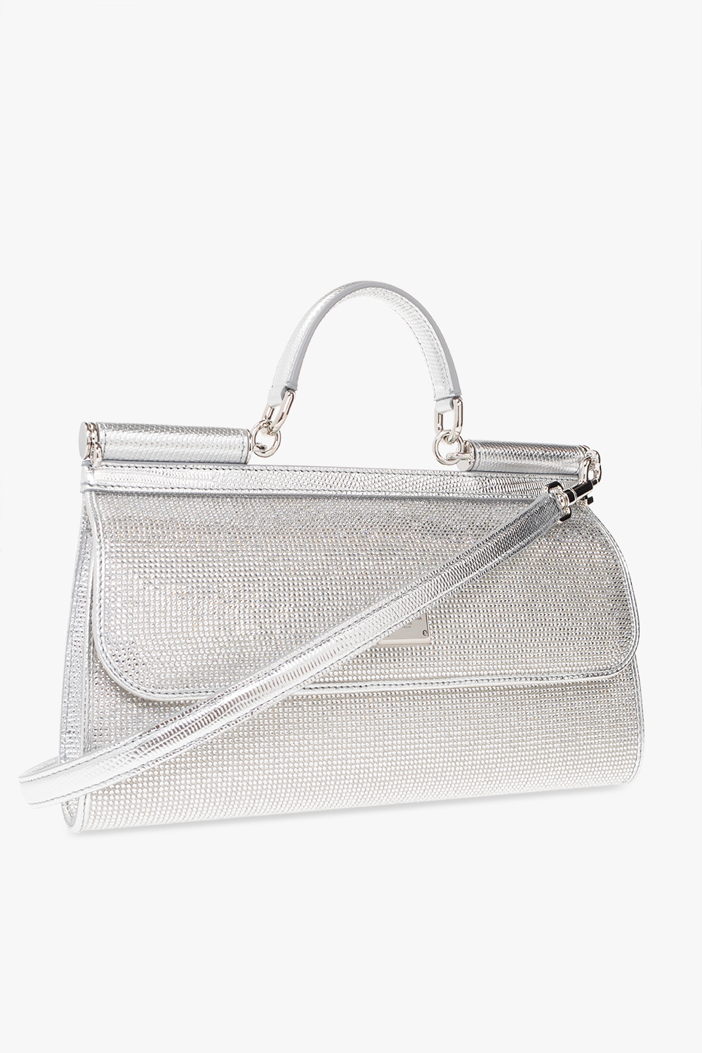 Dolce & Gabbana Kim Dolcegabbana Sicily Metallic Bag In White
