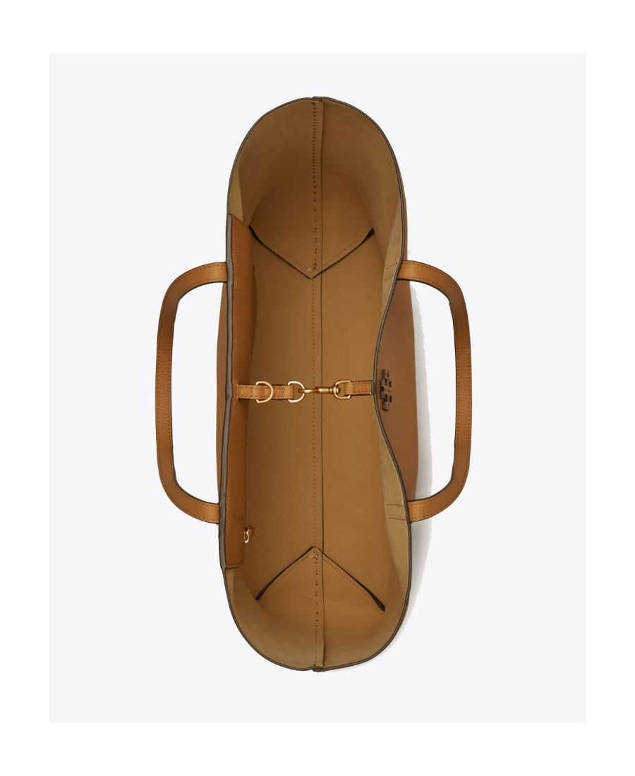 Tory Burch Mcgraw Leather Tote Bag In Brown