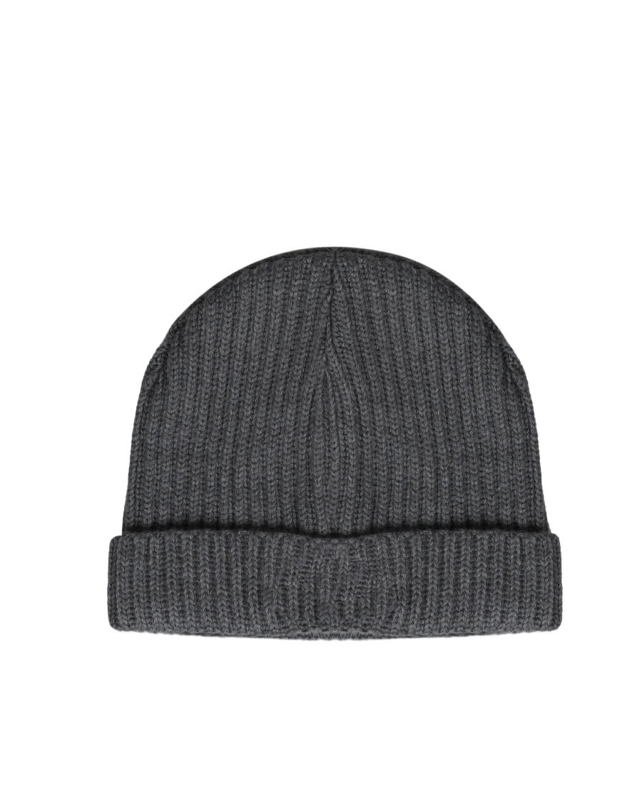 Valentino Vlogo-embroidered Ribbed Wool Beanie In Blue