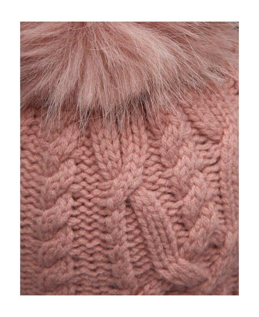 Moncler Logo-patch Pompom Beanie In Pink