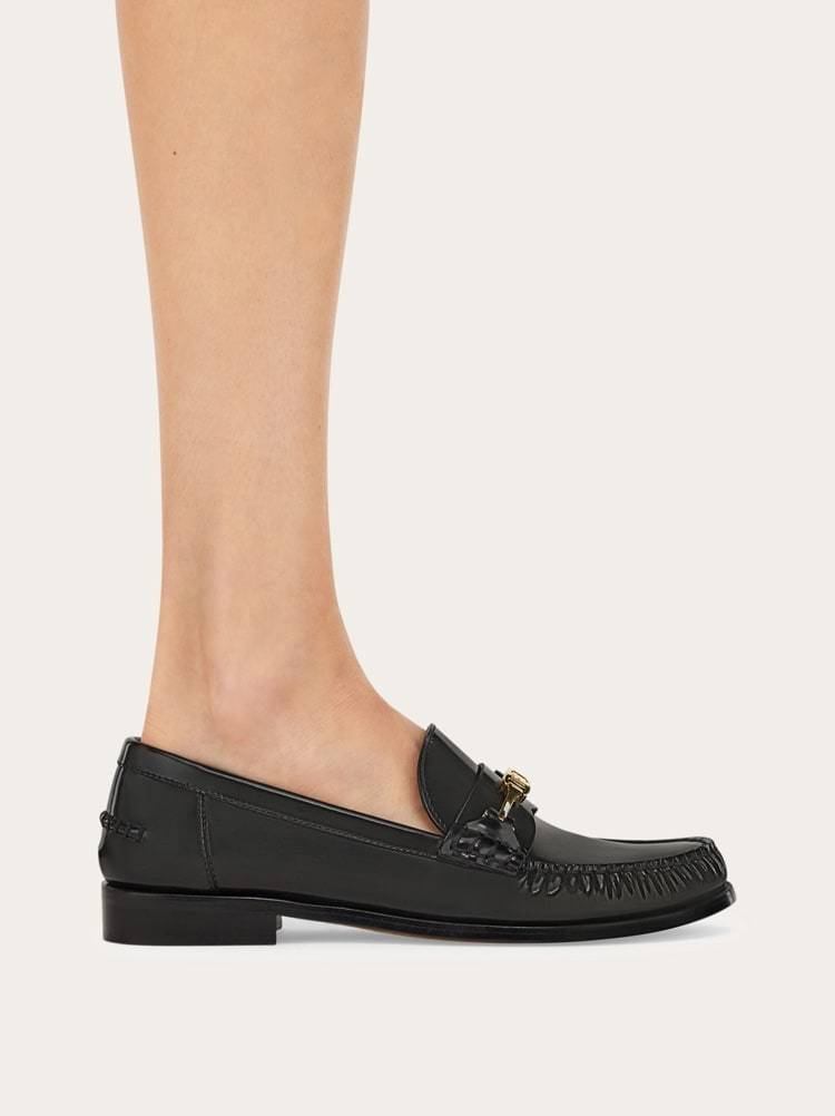 Ferragamo Harry Bit Loafer In Black