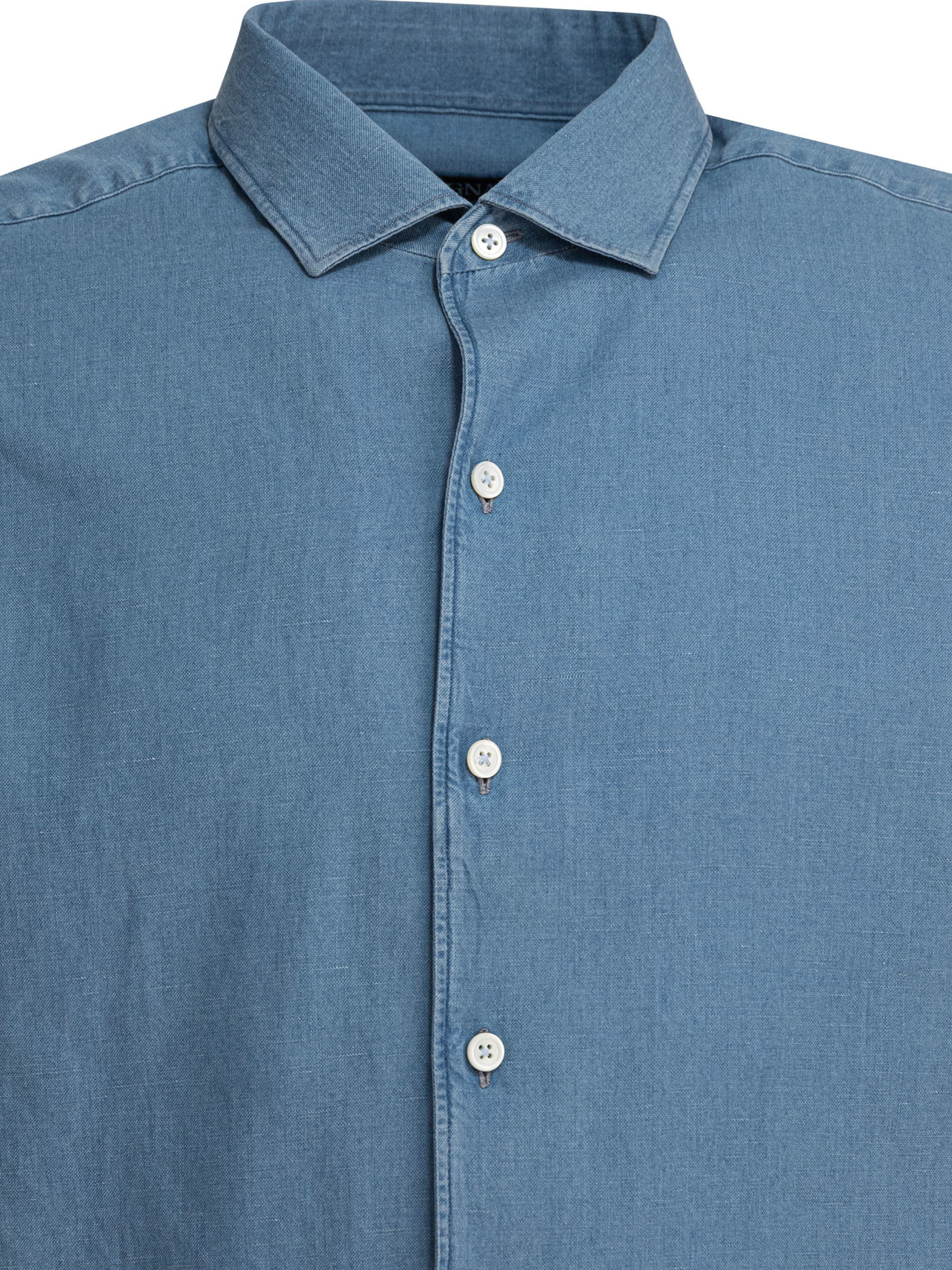 Shop Zegna Long-sleeved Shirt In Blue