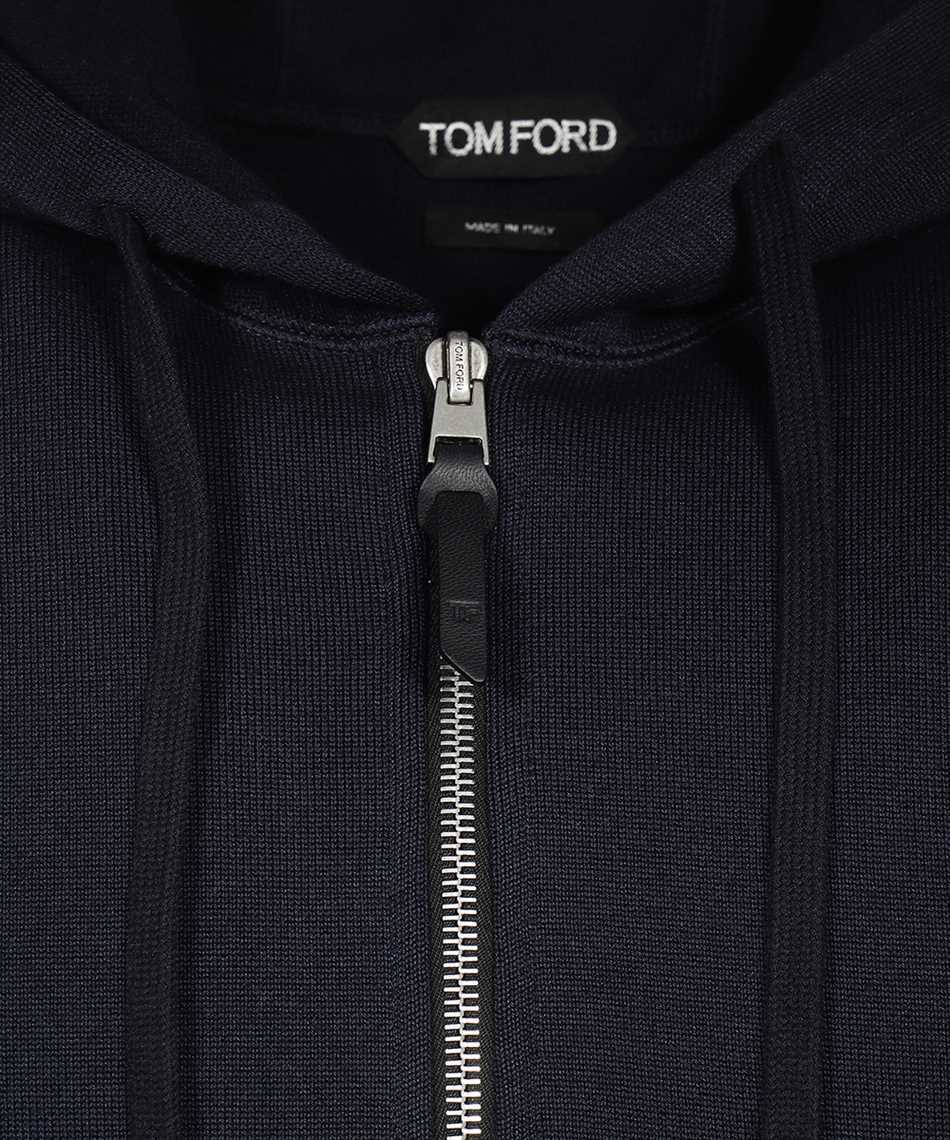 Shop Tom Ford Long-sleeved Hooded Sweater In Black
