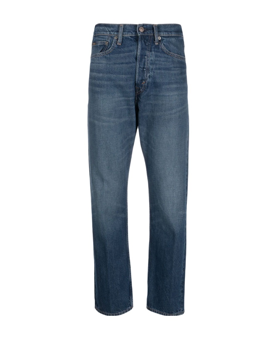 Polo Ralph Lauren Rlxd Str Crp-cropped-straight Clothing In Blue