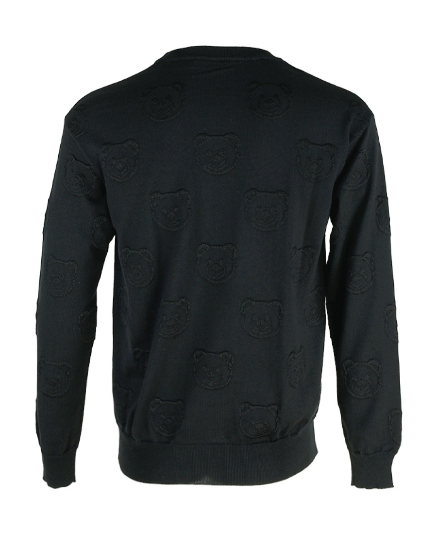 Moschino Teddy Bear Motif Jumper In Black