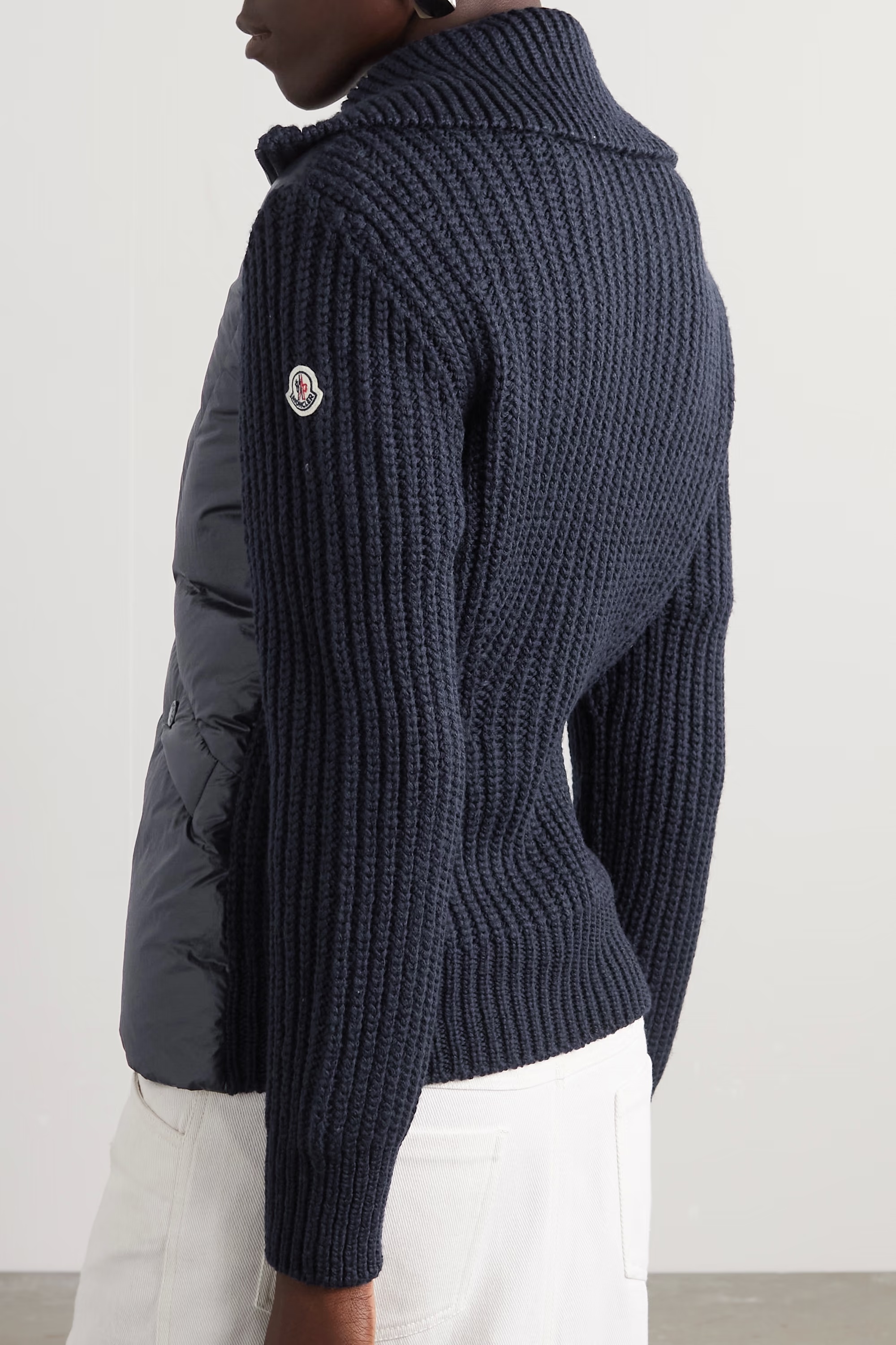 Moncler Rib Down Jacket In Black