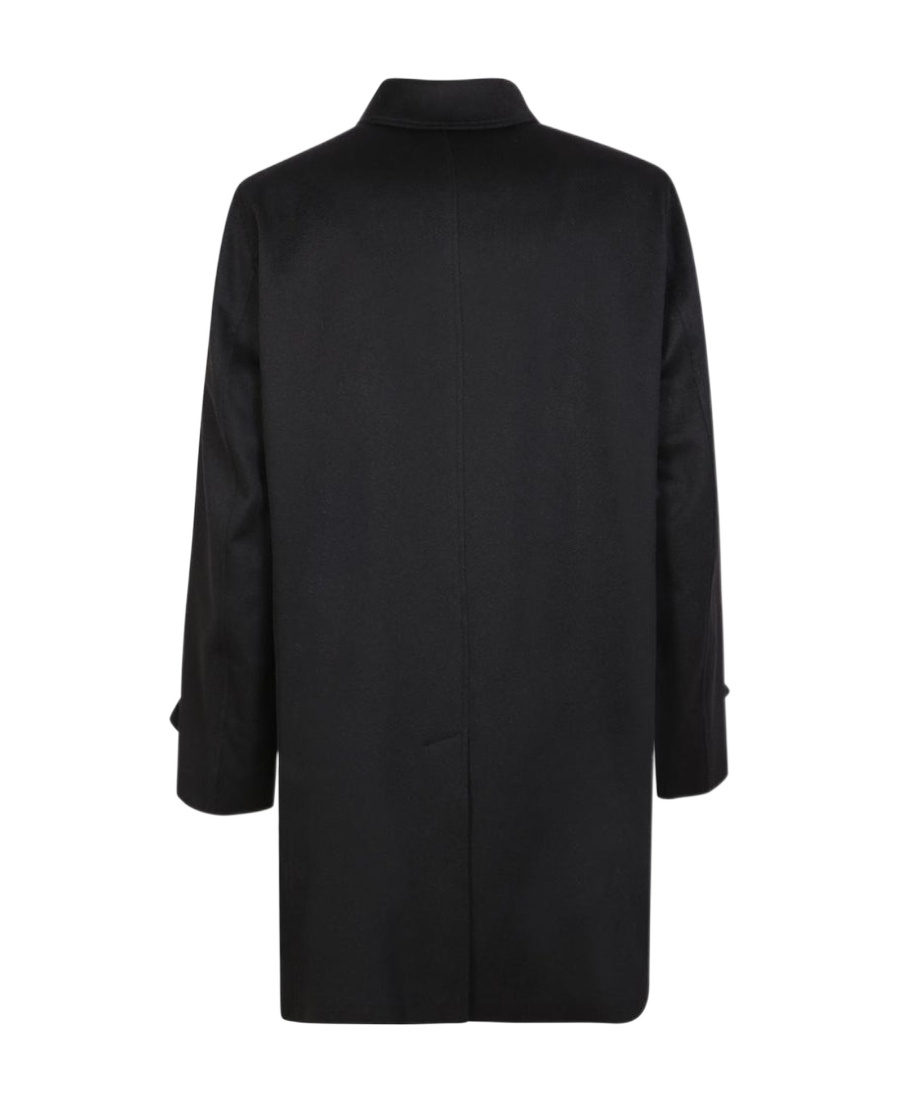 Herno Concealed Fastened Coat In Black