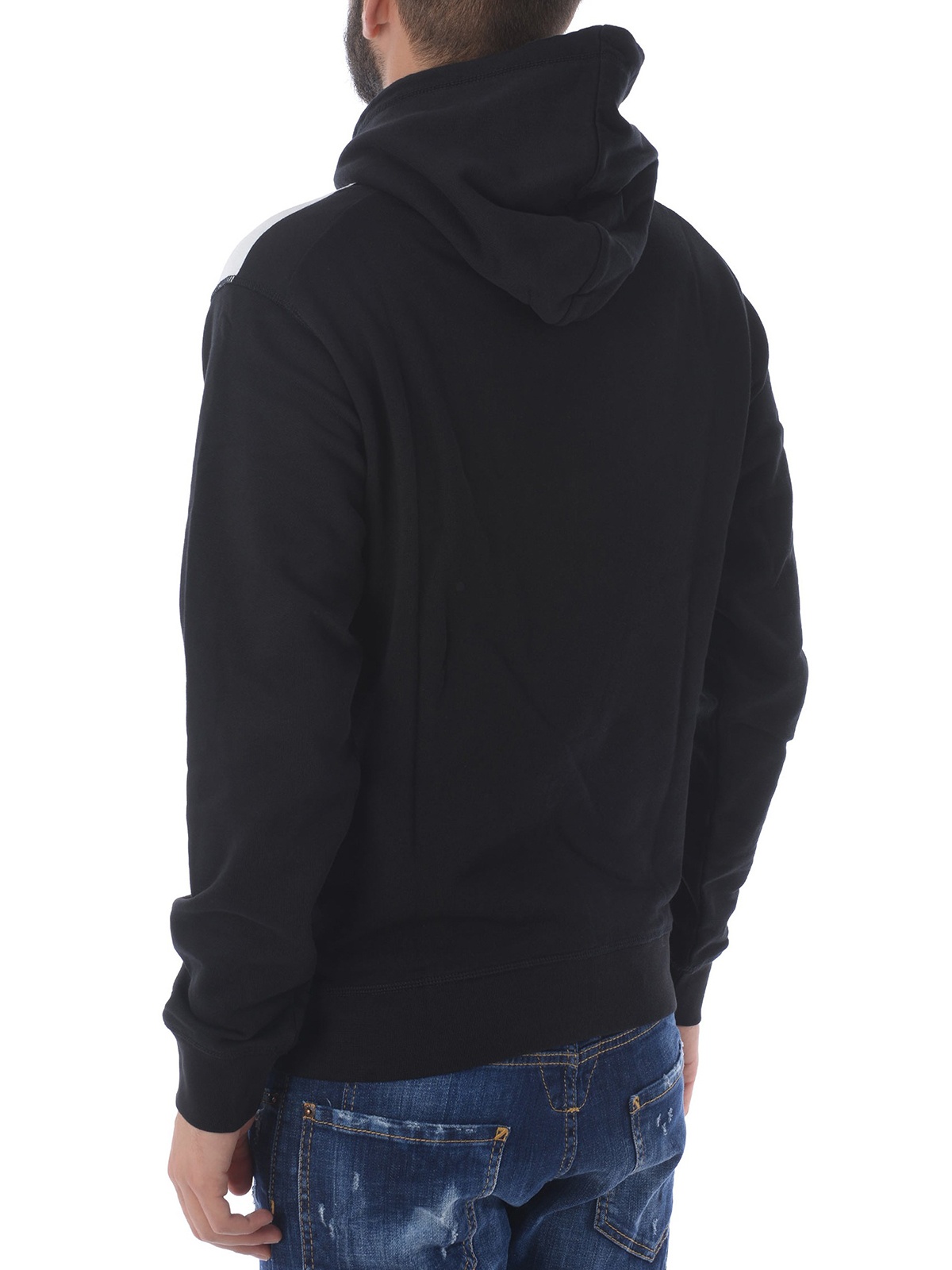 Dsquared2 Logo Hooded Sweater In Black