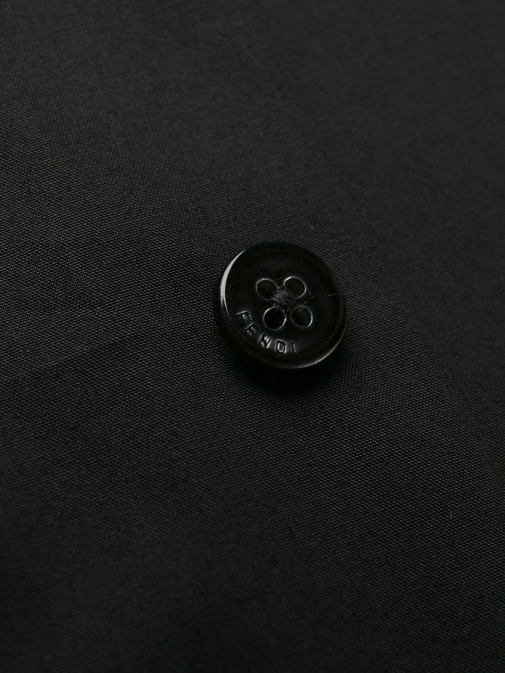 Fendi Monogram Trim Shirt In Black