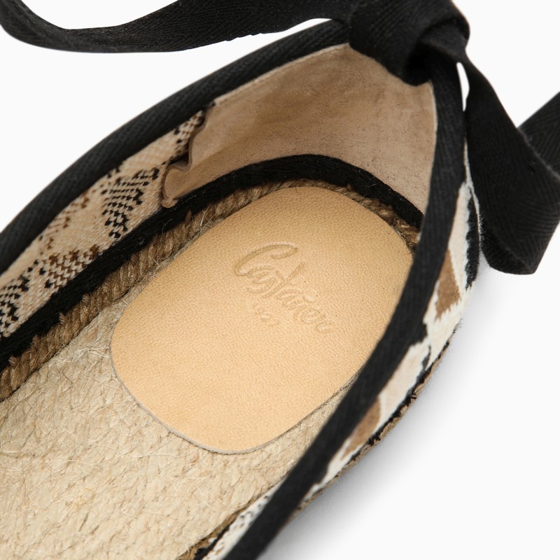 Shop Castaã±er Straw Shoes With Round Head And Low Upper