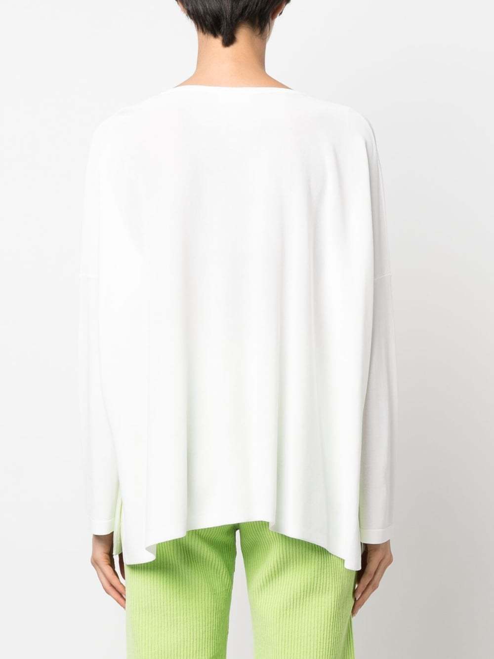 P.a.r.o.s.h Logo Long-sleeved Sweater In White
