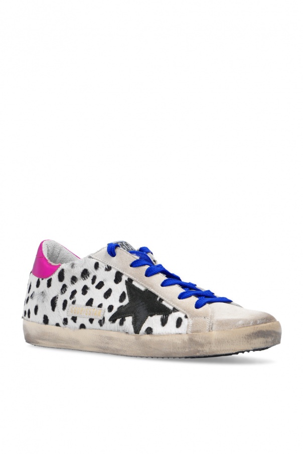 Golden Goose Super-star Leopard-print Sneakers In White