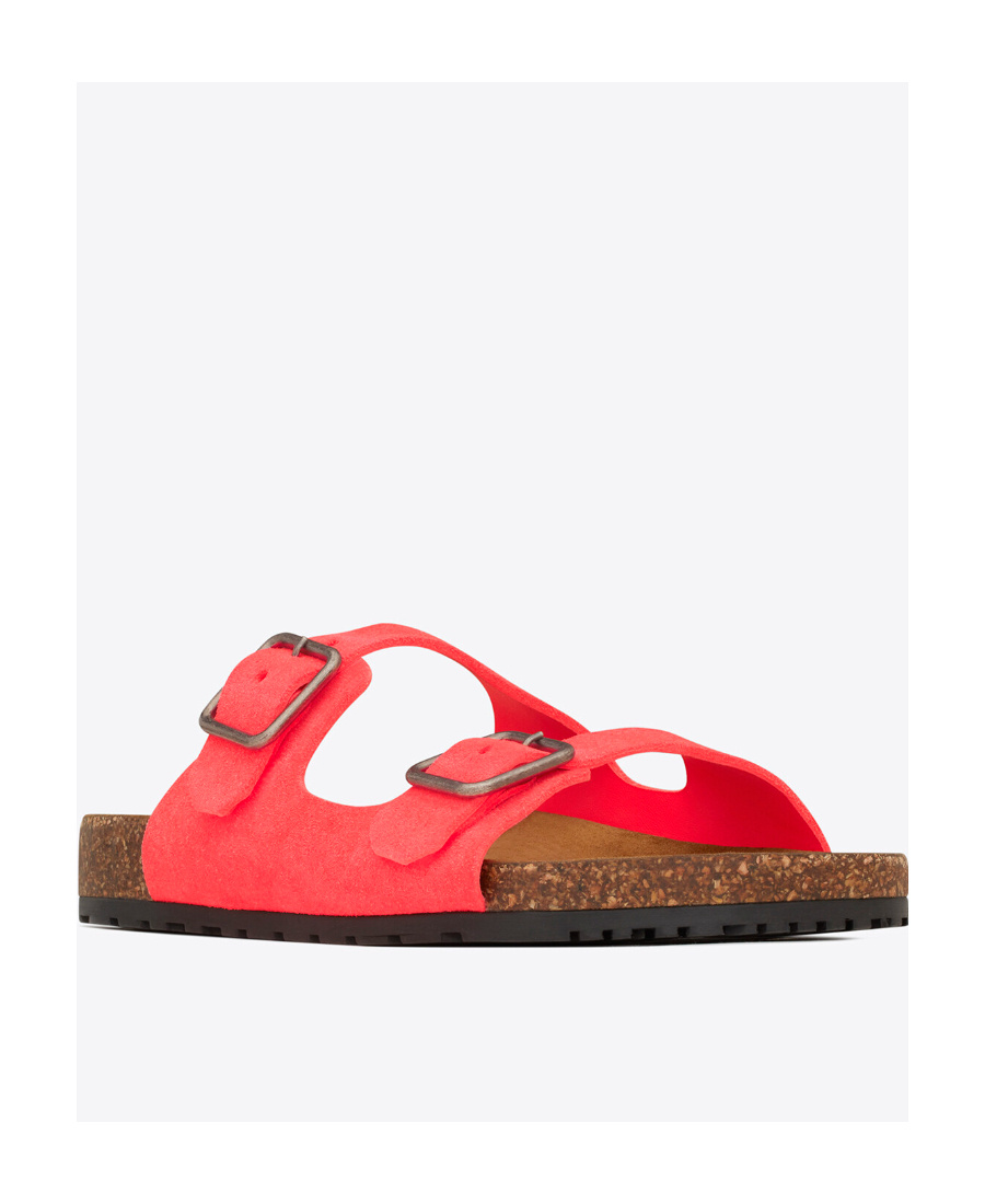 Saint Laurent Jimmy Double-strap Sandals In Multicolor