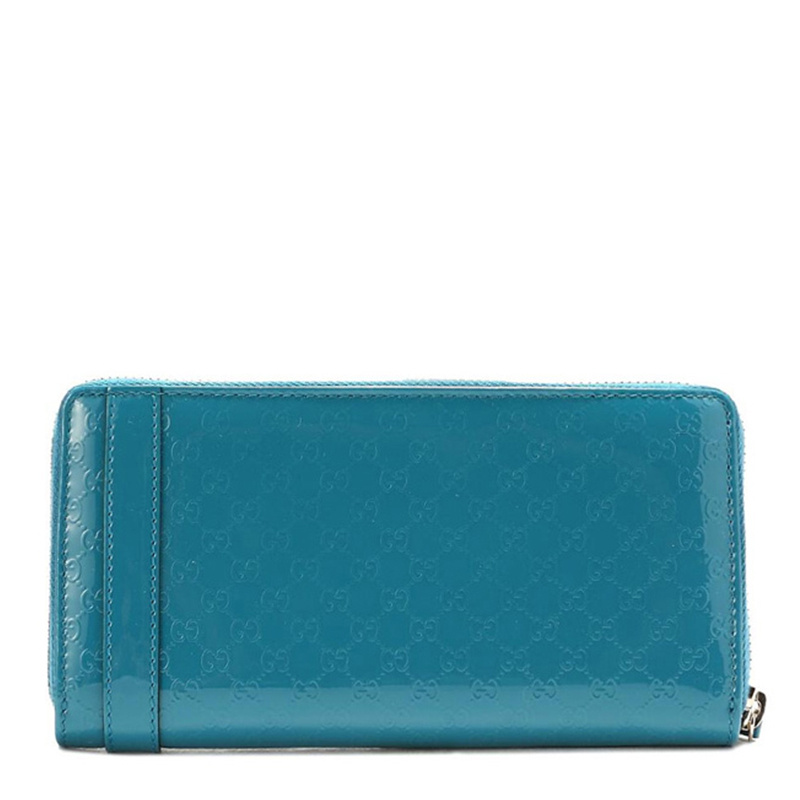 Gucci Gg Jacquard Purse In Blue