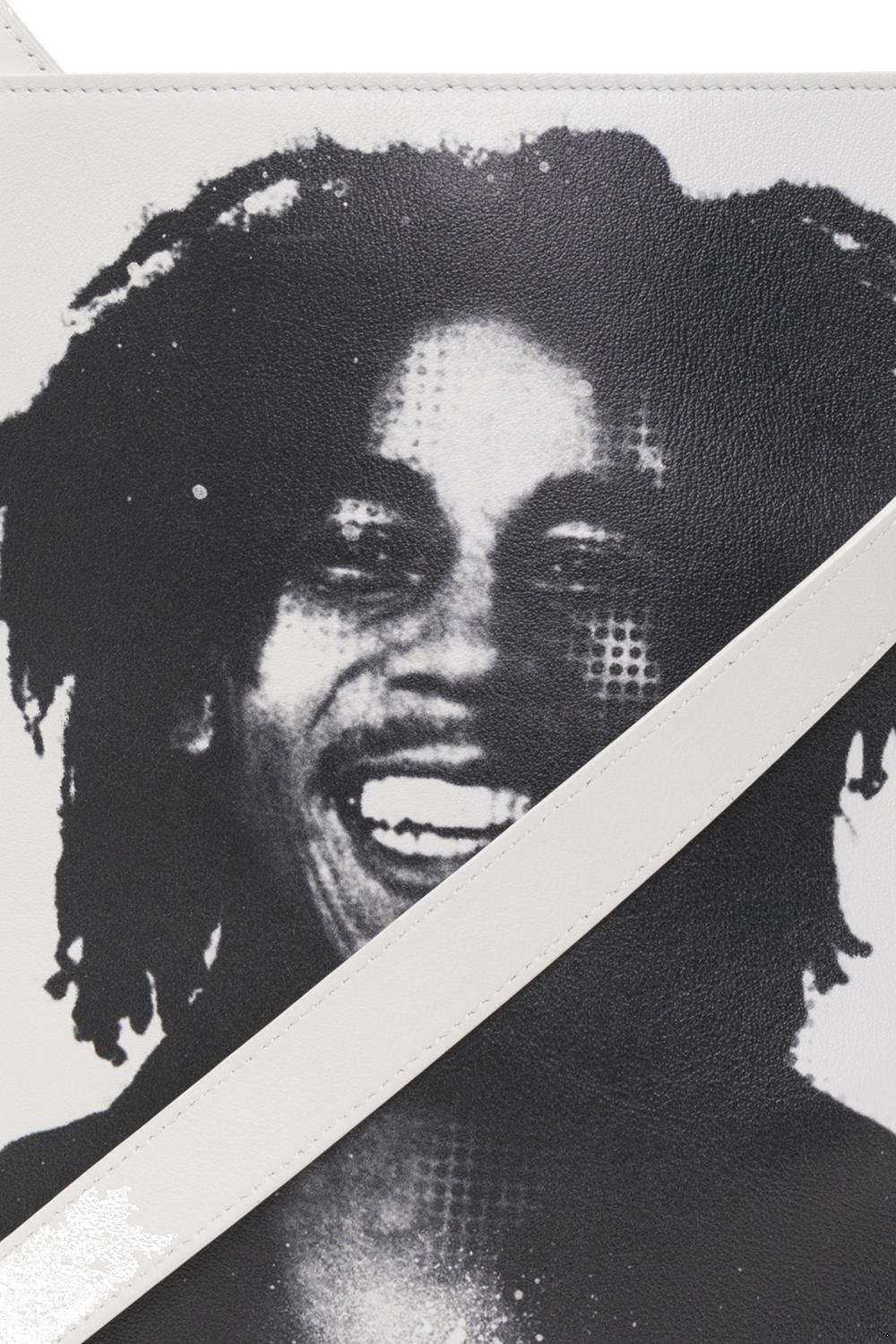 Dsquared2 Bob Marley Printed Shoulder Bag In Black